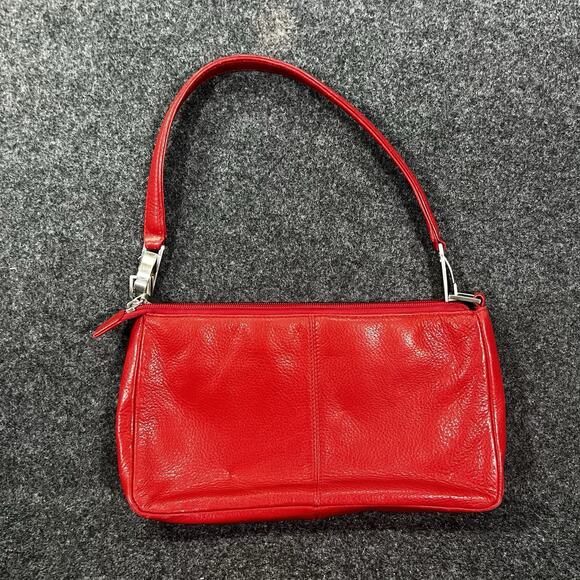 Hobo International Leather Shoulder Bag Red Purse Retro Single Handle vintage - Picture 1 of 8